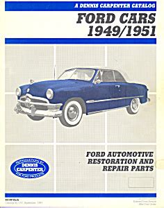 Ford Cars 1949 1951 Restoration Parts Catalog Bk0063