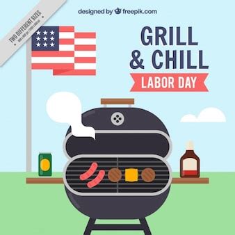 Free Vector | Celebration background of labor day with barbecue