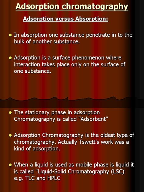 Adsorption chromatography.ppt | Adsorption | Chromatography