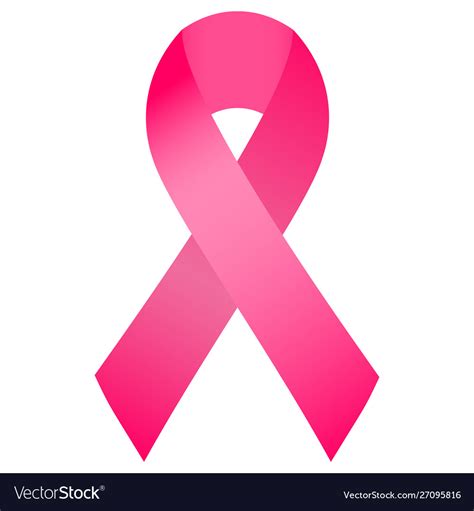 Pink ribbon symbol organizations supporting Vector Image