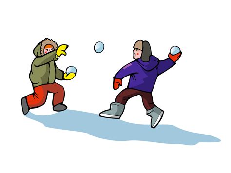 Animated Snowball Fight Clipart