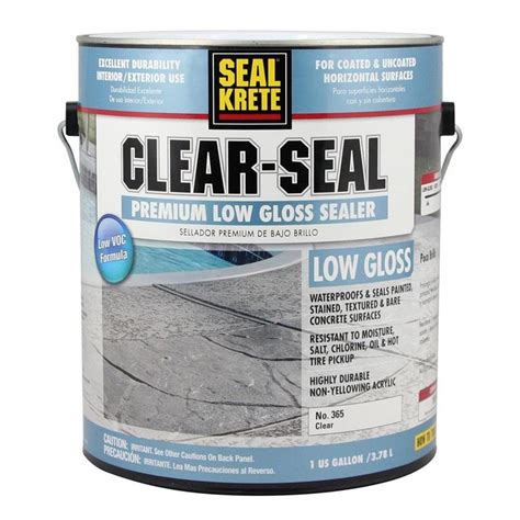 Seal-Krete Clear-Seal Premium Sealer 1-Part Clear Soft-Gloss Garage Floor Epoxy (Actual Net ...