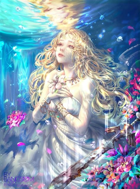 Legend of Zelda Breath of the Wild inspired art > Underwater Princess Zelda > botw | 방솜 ...