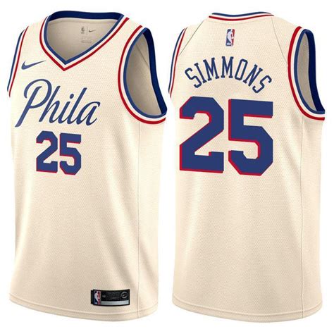 Mens 25 Ben Simmons Jersey Cream City Edition Philadelphia 76ers Fanatics