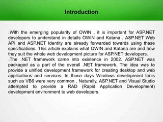 Owin and katana overview | PPT