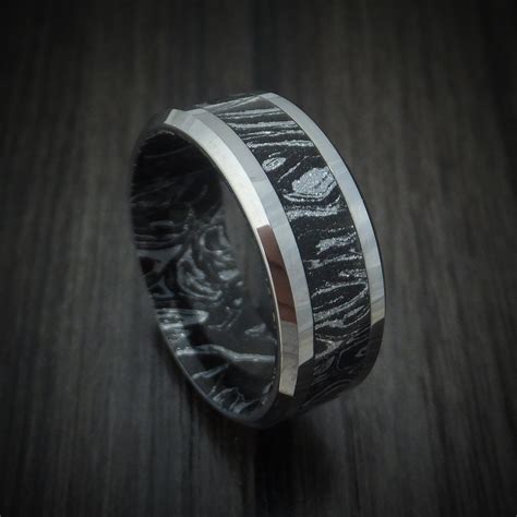 Titanium Ring With SpectraMokume Custom Made | Black wedding rings, Titanium rings, Rings