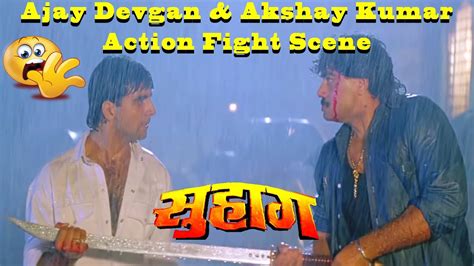 Ajay Devgan & Akshay Kumar Action Fight Scene from Suhaag Action Drama ...