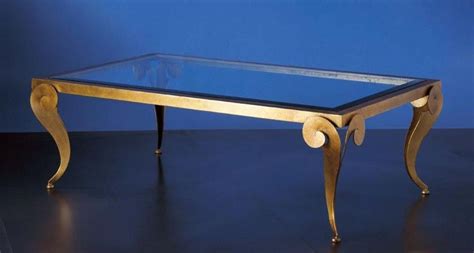 Table basse rectangulaire 1 plateau verre et structure en métal Sur mesure | Table basse ...