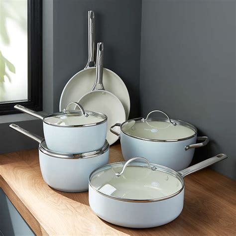 GreenPan Padova Ceramic Nonstick 10-Piece Cookware Set + Reviews | Crate and Barrel