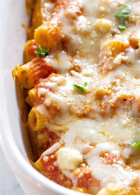 The Best Baked Ziti Recipe (VIDEO) - The Girl Who Ate Everything