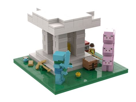 I made a Lego MoC based around the Minecraft Lucky Block Mod! : r/lego