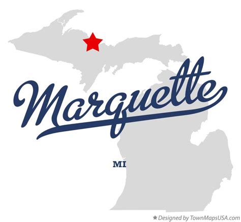 Map of Marquette, Marquette County, MI, Michigan