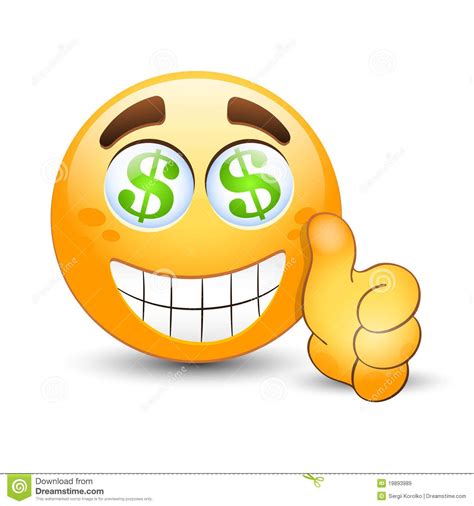 Emoticon with thumb up and dollar sign in the eyes | Emoticon, Funny emoji faces, Emoji gifts