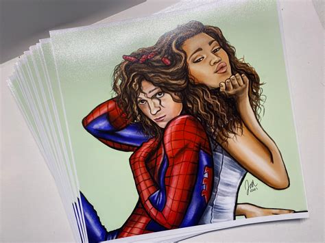 Tom Holland & Zendaya Petermj Artwork Print | Etsy