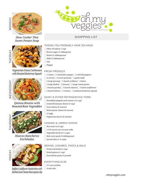 Vegetarian Meal Plan | 01.23.17