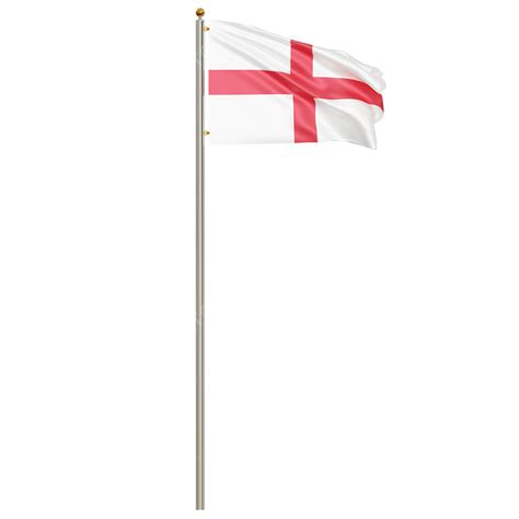 England Flag With Pole, England Flag Waving, England Flag Waving Transparent, England Flag PNG ...