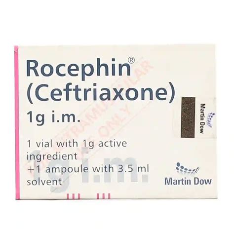 Rocephin 1g I-m Injection Uses, Side effects & Price in Pakistan