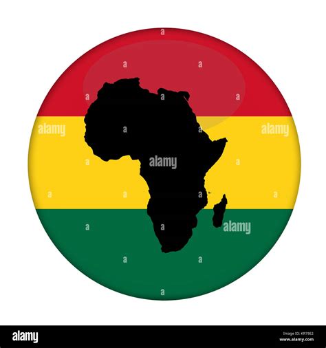 Continent of Africa flag button Stock Photo - Alamy