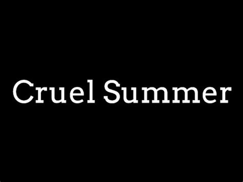 Taylor Swift - Cruel Summer (Lyrics) - YouTube