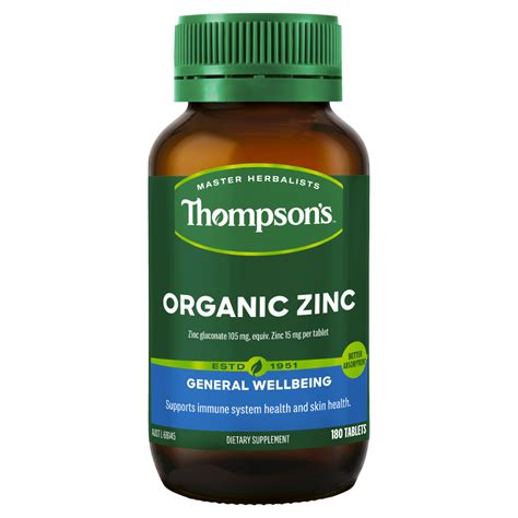 Thompson's Organic Zinc 180 Tablets – Discount Chemist