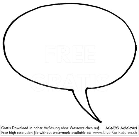 Sprechblase rund oval normal Speech Bubble — www.Live-Karikaturen.ch