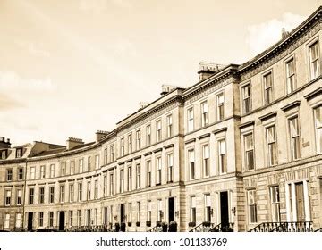 Row Terraced Houses Glasgow West End Stock Photo 101133769 | Shutterstock