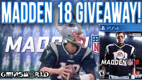 MADDEN 18 PS4 GIVEAWAY! WATCH THIS VIDEO AND FOLLOW THE INSTRUCTIONS FOR YOUR CHANCE TO WIN ...