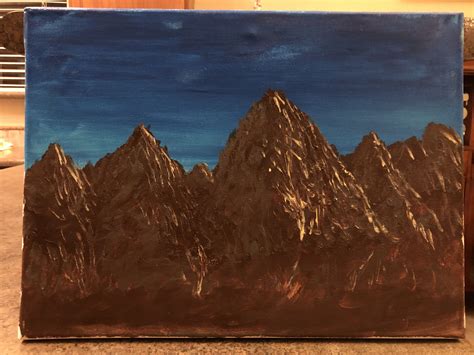 Dark mountains | Dark mountains, Painting, Dark