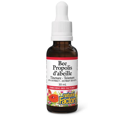 Natural Factors Bee Propolis Tincture 65% Extract 30 mL Liquid - Nutrition And Beyond