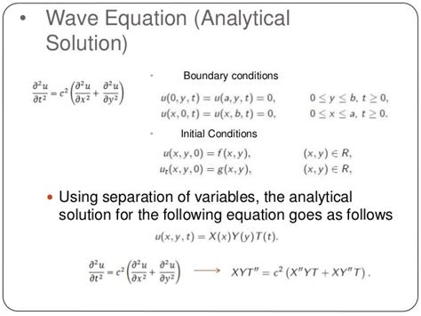 2 Dimensional Wave Equation Analytical and Numerical Solution