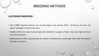 BREEDING FOR COTTON OIL | PPT