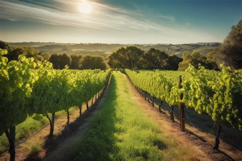 Premium Photo | Vineyard landscape generate ai