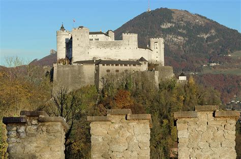 Salzburg Fortress Hohensalzburg in Austria and Castle Wall Photograph by Peter Hermes Furian ...