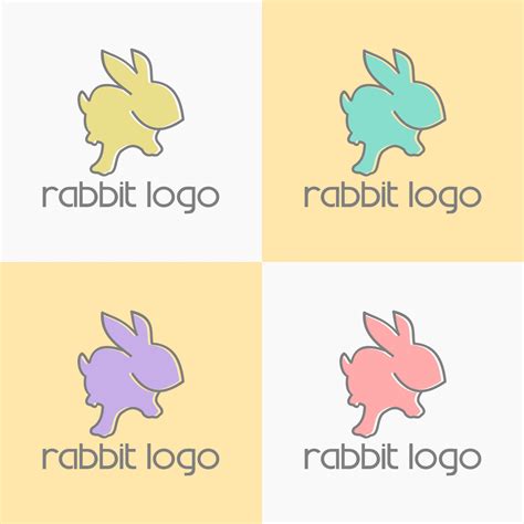 rabbit logo design vector 635519 Vector Art at Vecteezy