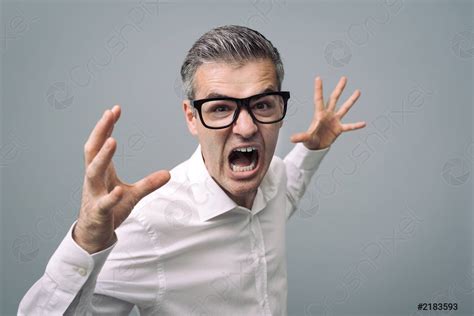 Angry man shouting - stock photo 2183593 | Crushpixel