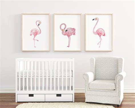 Watercolor Flamingo Wall Art Flamingo Print Set Of 3 | Etsy | Flamingo ...