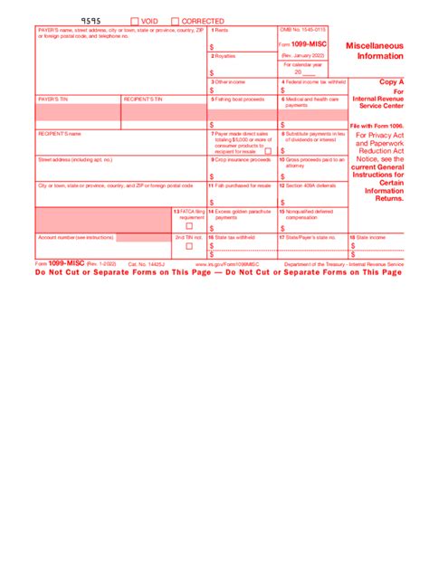 Online Fillable Pdf Form 1099 Misc Filing - Printable Forms Free Online