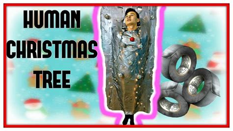 DUCT TAPED TO THE DOOR!! (HUMAN CHRISTMAS TREE?) - YouTube