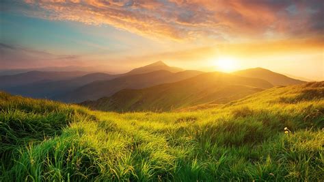 Summer Mountain Landscape. [Desktop wallpaper 1920x1080] | Manzara ...