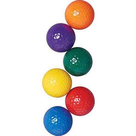 Golf Balls, Assorted Colors, 6 Pack - Walmart.com