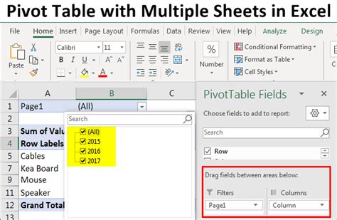 Pivot Table with Multiple Sheets in Excel | Combining Multiple Data Sheets