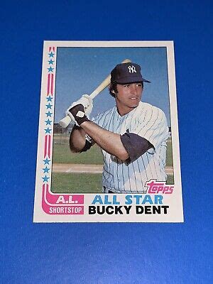 1982 Topps Bucky Dent All Star baseball card #550 New York Yankees NM-MINT | eBay