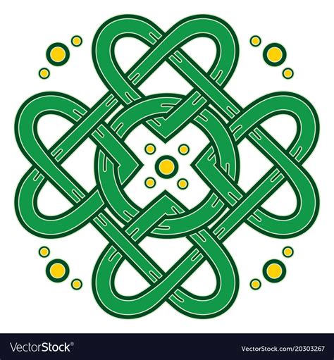 Four-leaf clover irish symbol in the celtic style Vector Image | Irish ...