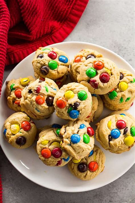 Peanut Butter M&M Cookies - The Salty Marshmallow