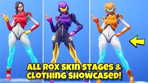 NEW ROX SKIN STAGES & COLORS SHOWCASED! Fortnite Battle Royale (ALL ROX SKIN STYLES) SEASON 9 ...