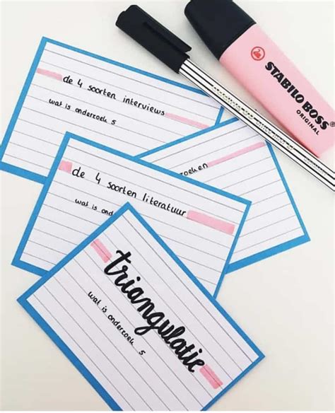 Flashcards maken stap voor stap - Lees hoe je de beste leerkaartjes maakt