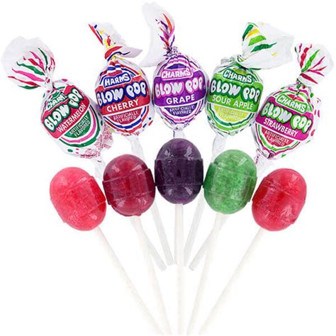 Charms Assorted Fruit Flavor Blow Pop Lollipops - 3 LB Bulk Bag - All City Candy