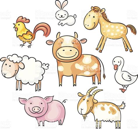 Farm Animals Cartoon Drawings