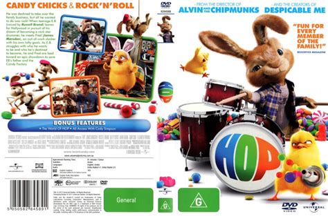 Hop (2011) WS R4 Retail - Cartoon DVD - CD Label, DVD Cover, Front Cover