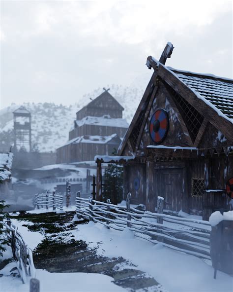 Snow Viking Village - Finished Projects - Blender Artists Community